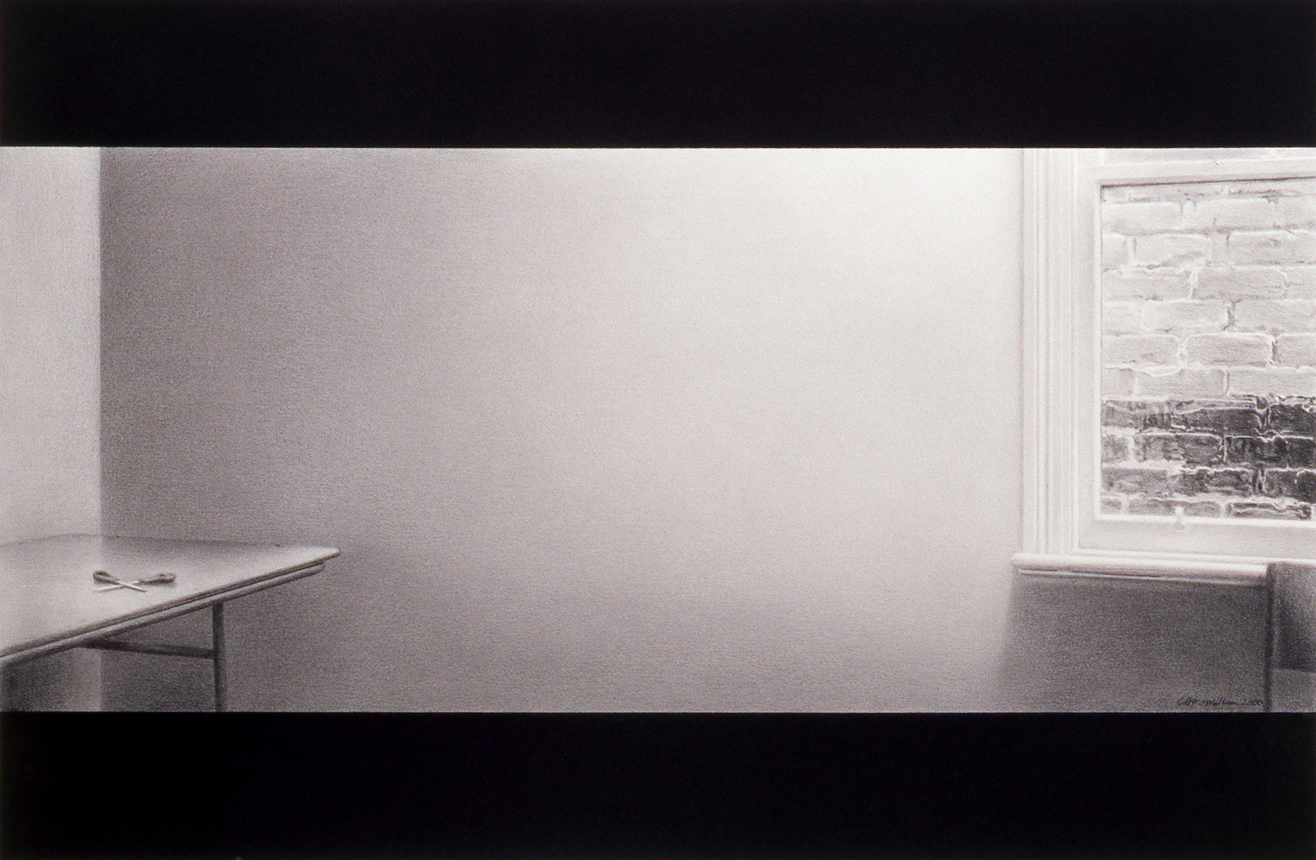 Scene (Scissors), 2000, graphite and ink on paper, 380 x 580mm