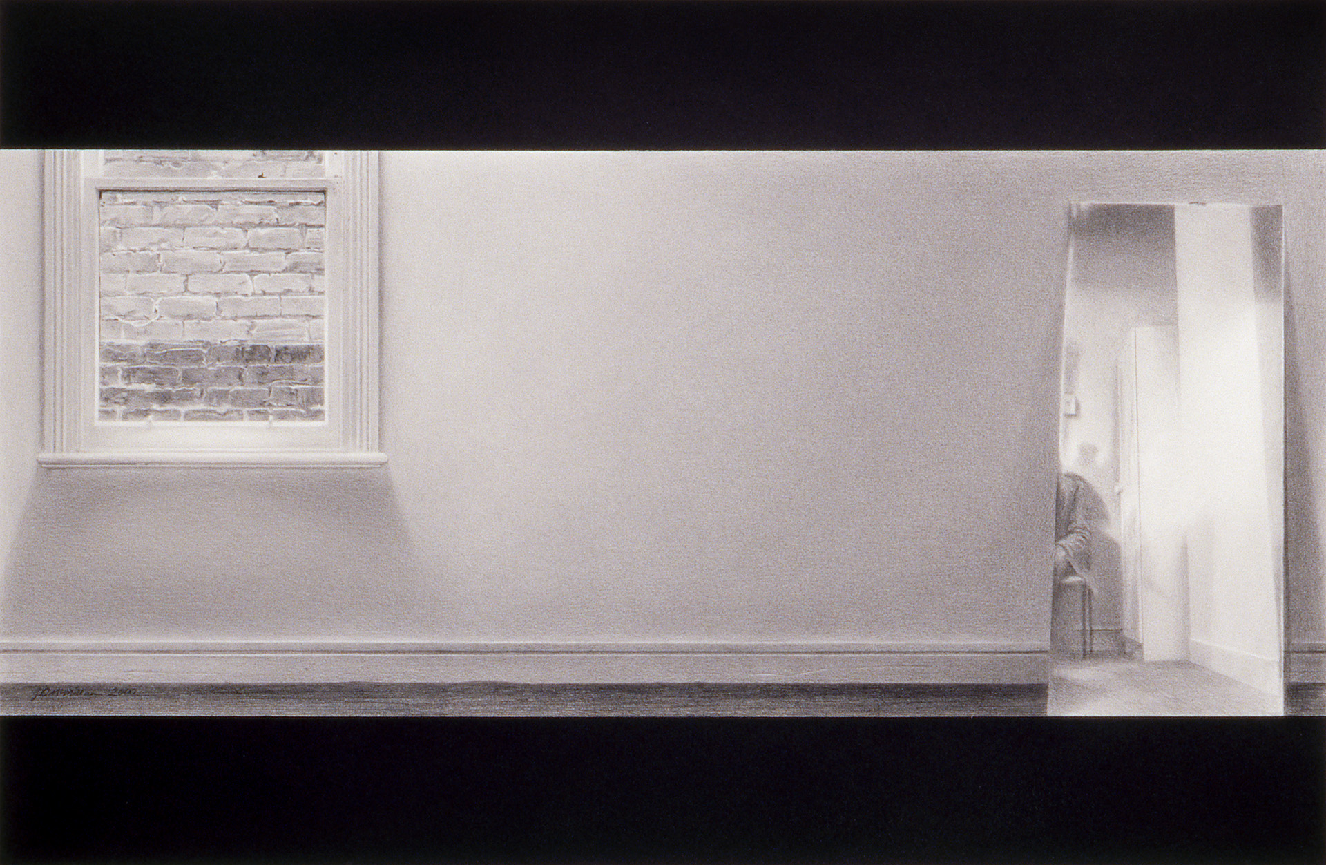 Scene (Mirror), 2000, graphite and ink on paper, 380 x 580mm