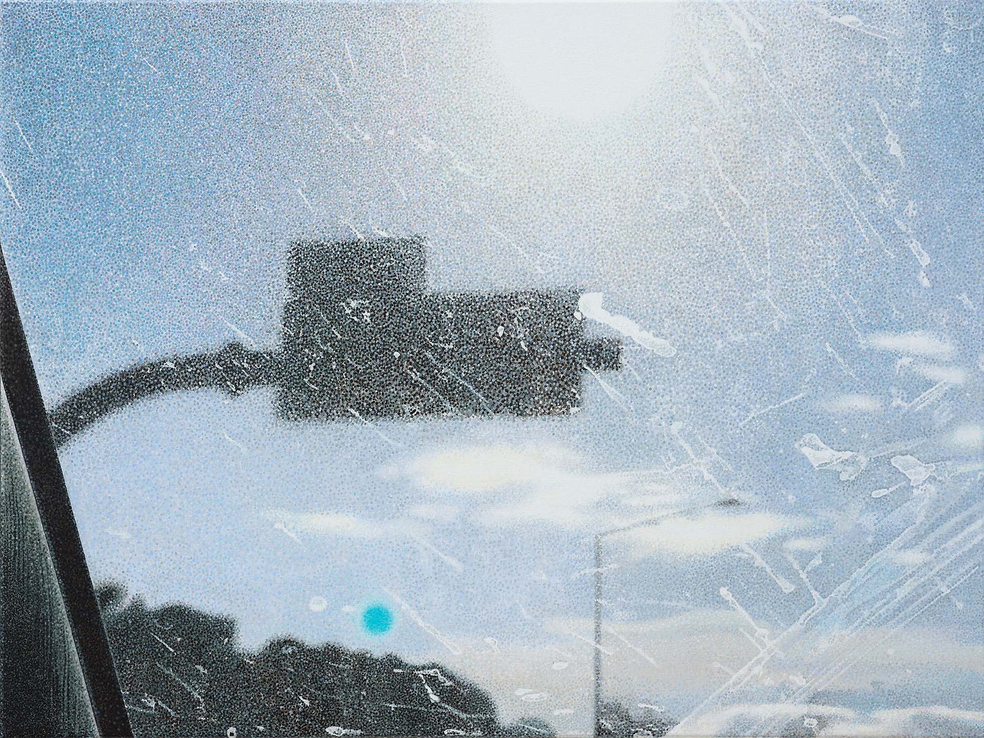 Scene 52, 2022, acrylic on linen, 650 x 840mm. Photo: Sam Hartnett