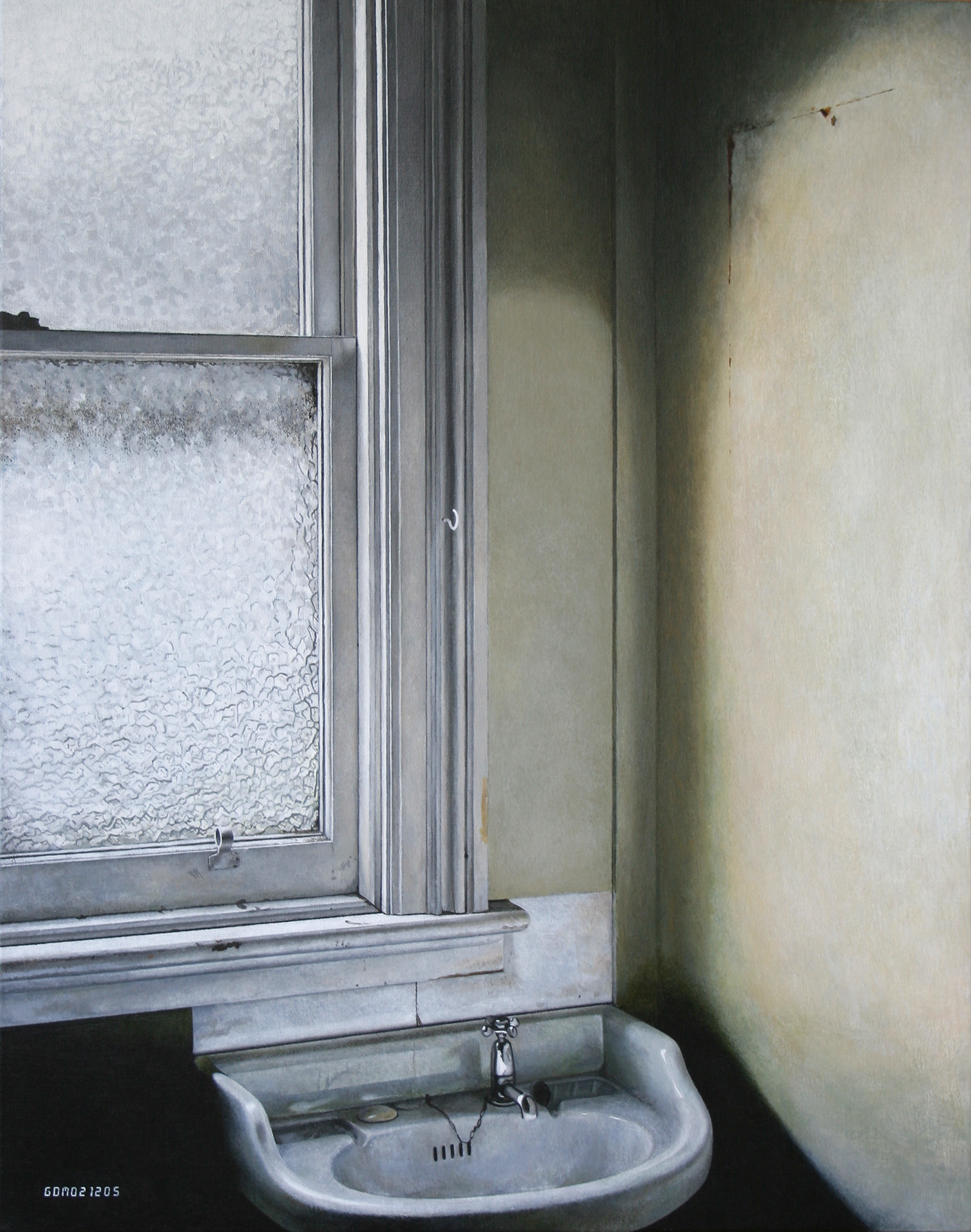 Sink, 2005, acrylic on linen, 710 x 555mm, private collection