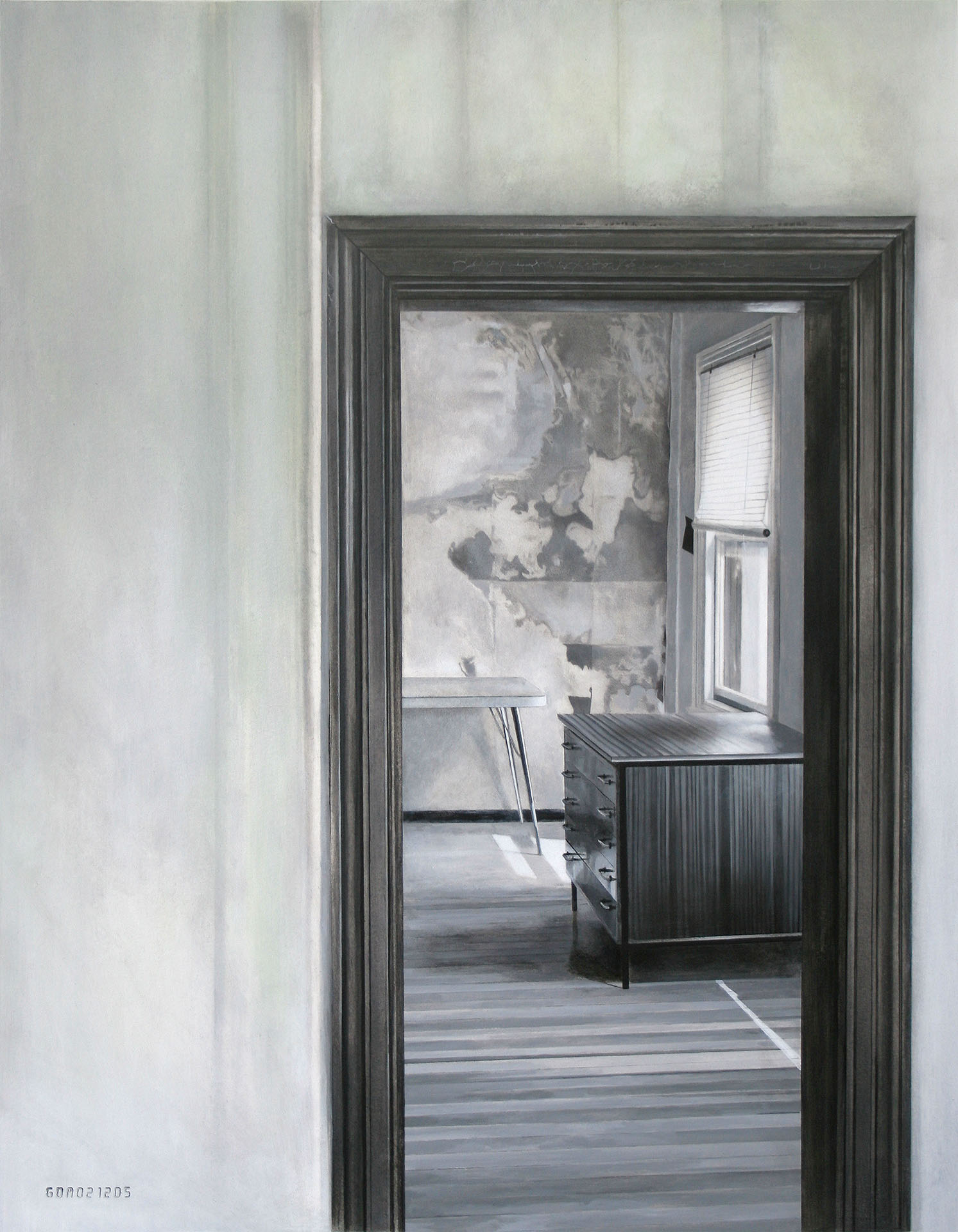 Doorway, 2005, graphite and acrylic on matt board, 615 x 480mm